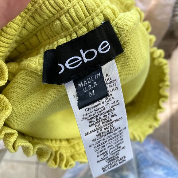 BEBE TRACK SUIT SHORT SET SZ M VINTAGE LOGO RARE SET USA - Picture 13 of 13